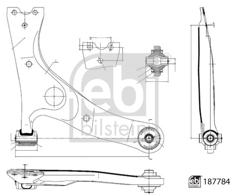 Control/Trailing Arm, wheel suspension